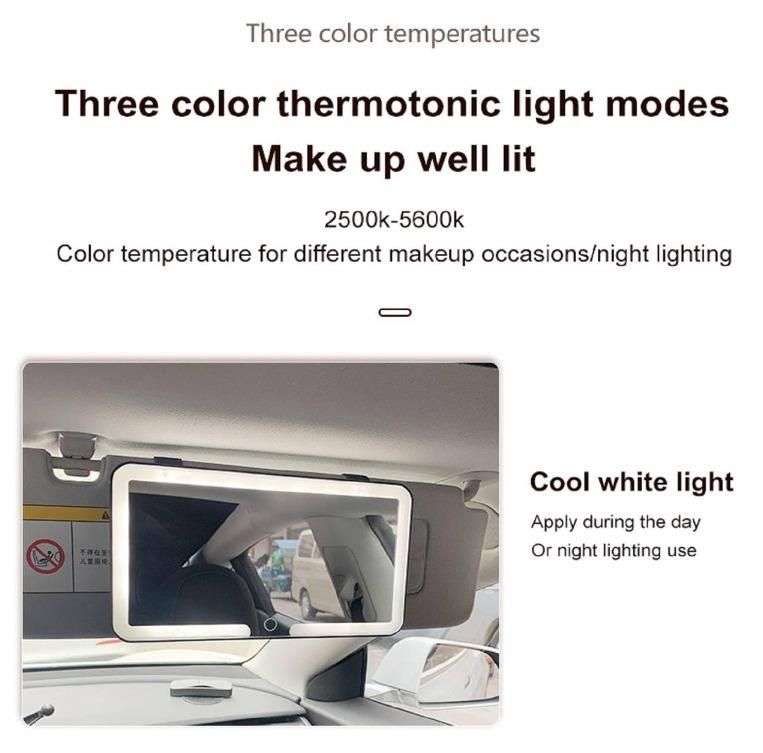 Luxloop Rechargeable Car Makeup Mirror with LED Lights