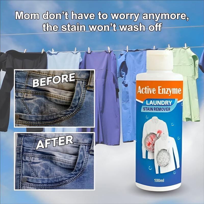 8 in 1 Colour Bleach Laundry Detergent Stain Remover 🧺