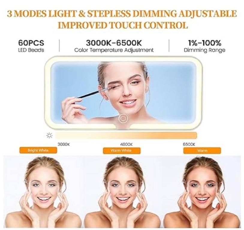 Luxloop Rechargeable Car Makeup Mirror with LED Lights