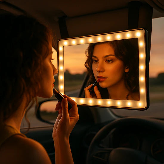 Luxloop Rechargeable Car Makeup Mirror with LED Lights
