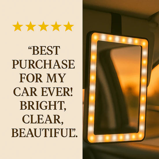 Luxloop Rechargeable Car Makeup Mirror with LED Lights