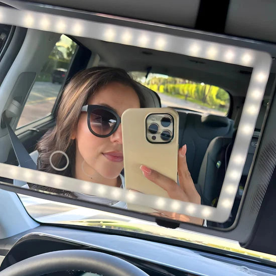 Luxloop Rechargeable Car Makeup Mirror with LED Lights