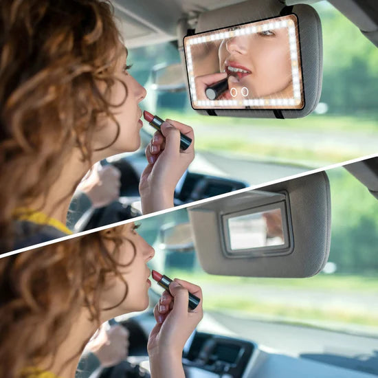 Luxloop Rechargeable Car Makeup Mirror with LED Lights