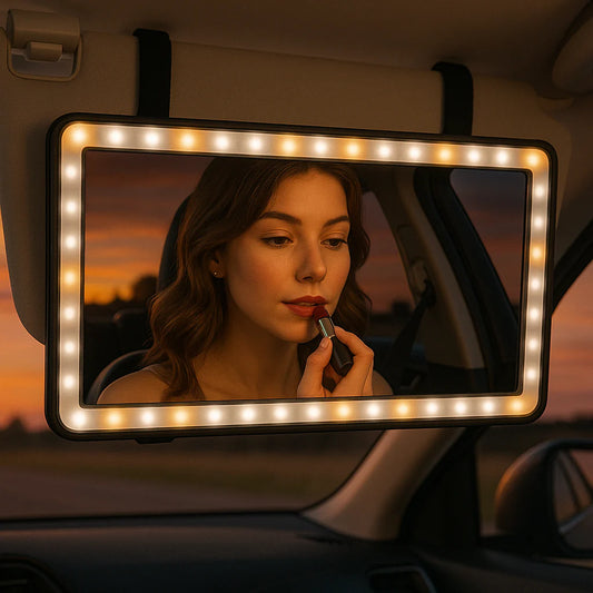 Luxloop Rechargeable Car Makeup Mirror with LED Lights