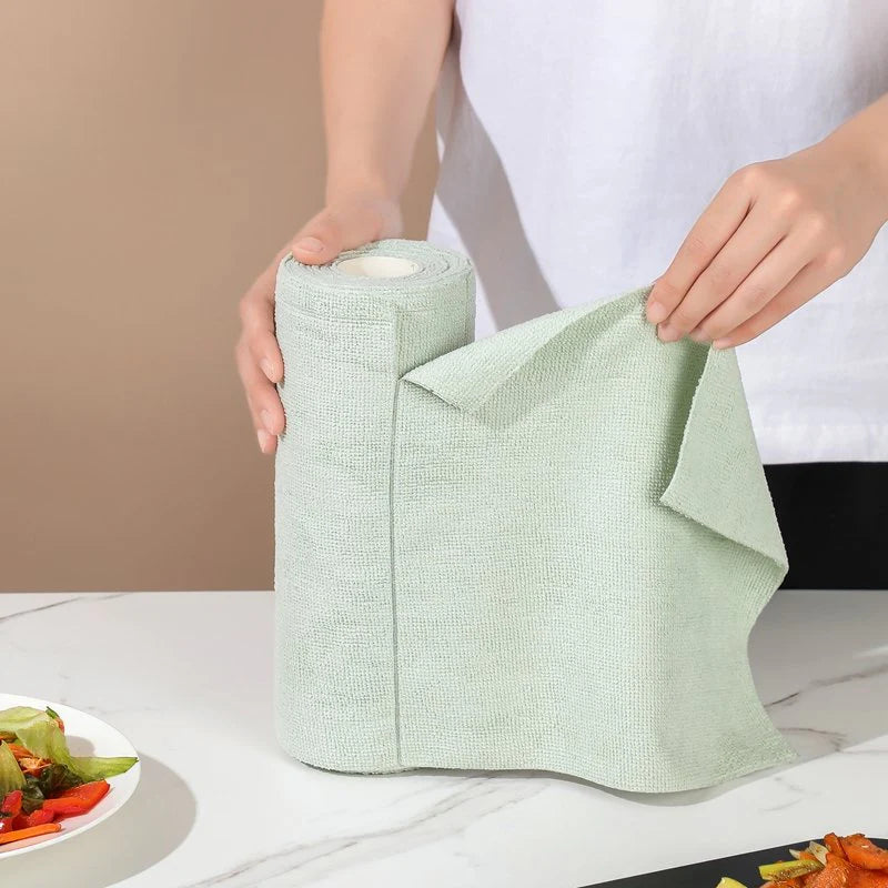 Microfiber Cleaning Cloth roll (Reusable upto 120 times✨)